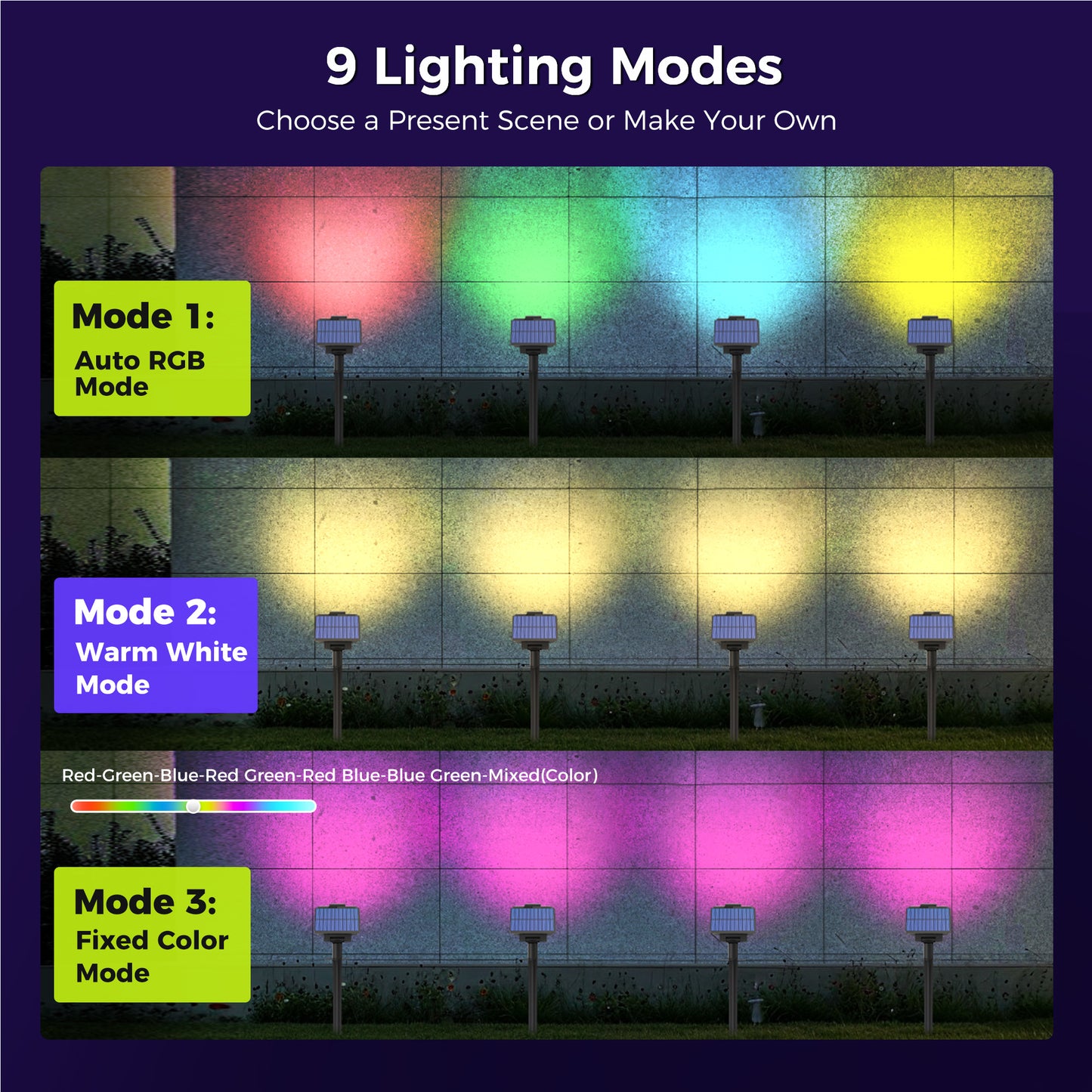 Solar Spot Lights Outdoor Waterproof for Flag, Tree, House, Garden, Yard, Landscape Spotlights for Accent Uplighting Halloween Christmas Decorations