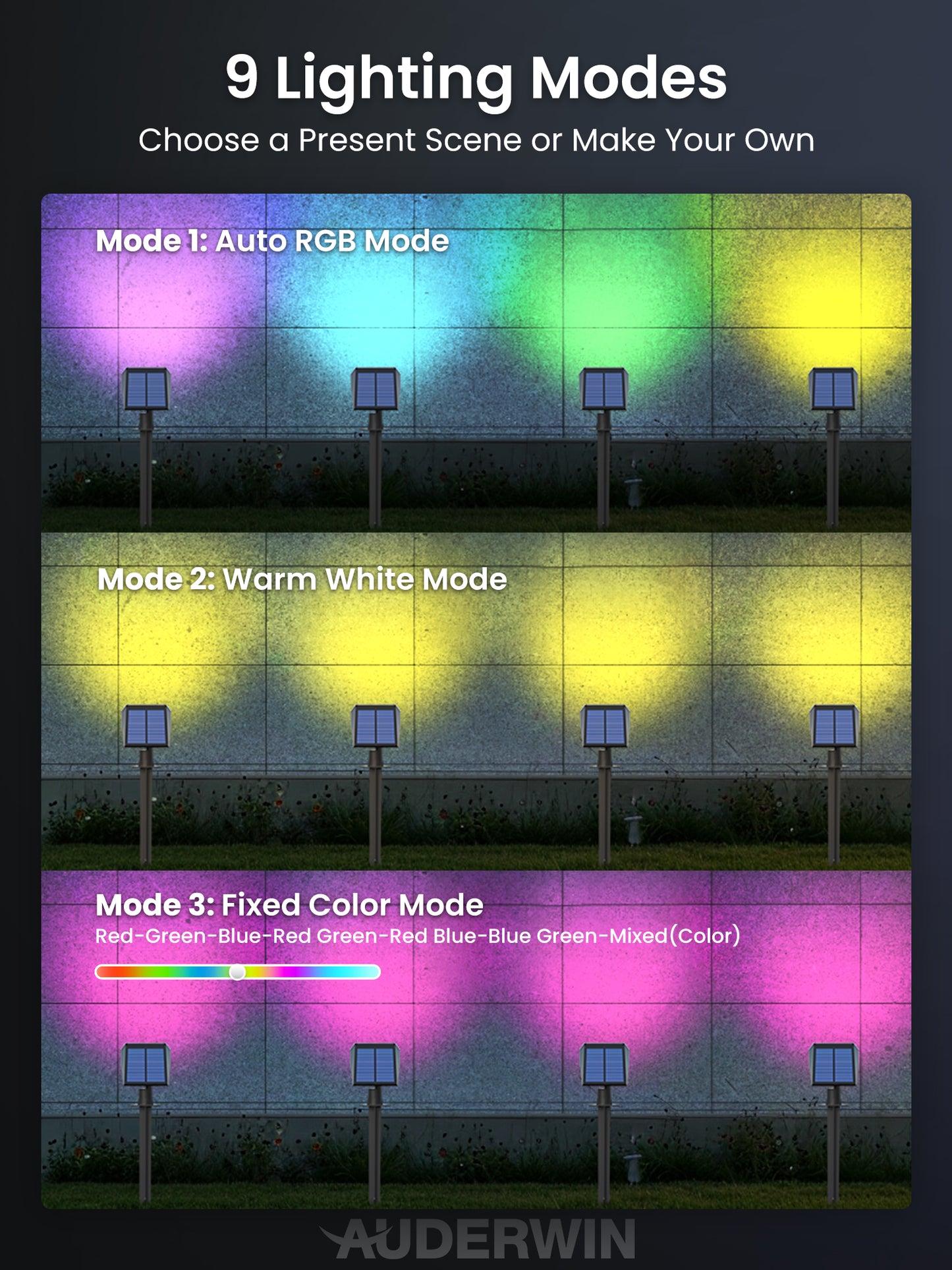 Solar Spot Lights Outdoor Waterproof IP67, 60 LED Landscape Spotlights for Tree Yard Garden House Driveway Pathway
