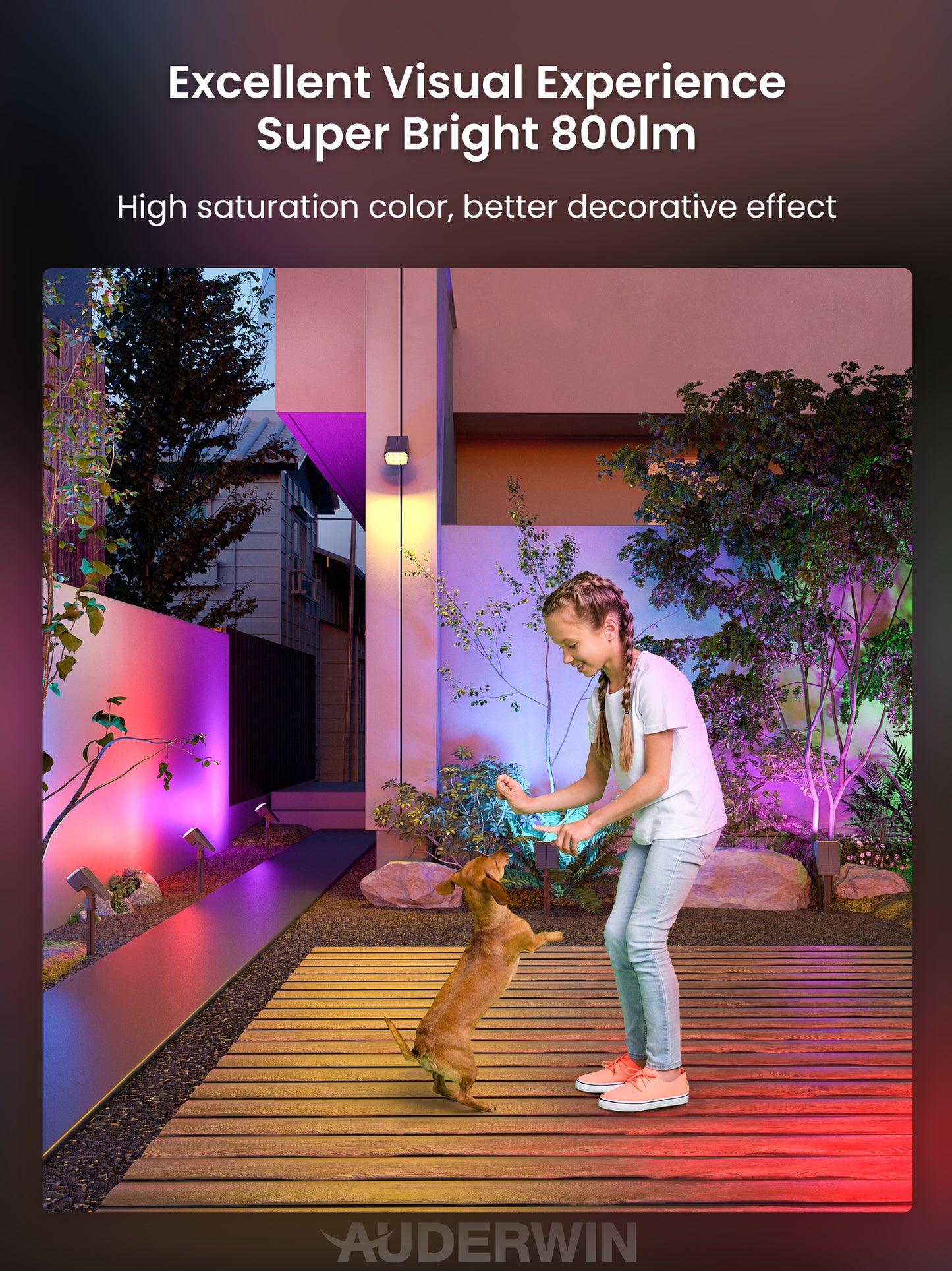 Solar Spot Lights Outdoor Waterproof IP67, 60 LED Landscape Spotlights for Tree Yard Garden House Driveway Pathway